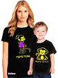 Pack Polera Mamá Mona Mono Chico Familia Madre Grafimax - Miniatura 2
