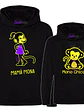 Pack Polerón Mamá Mona Hijo Mono Chico Familia Grafimax - Miniatura 1