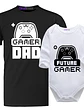 Pack Poleras Papá E Hijo Gamer Padre Player Body -Grafimax - Miniatura 1