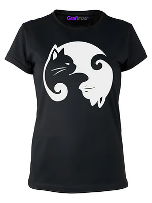 Polera Mujer Yin Y Yang Gatitos Grafimax