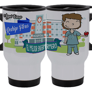 Mug TÃ©rmico Mejor Enfermero Personalizable Regalo Grafimax