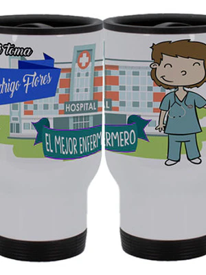 Mug TÃ©rmico Mejor Enfermero Personalizable Regalo Grafimax