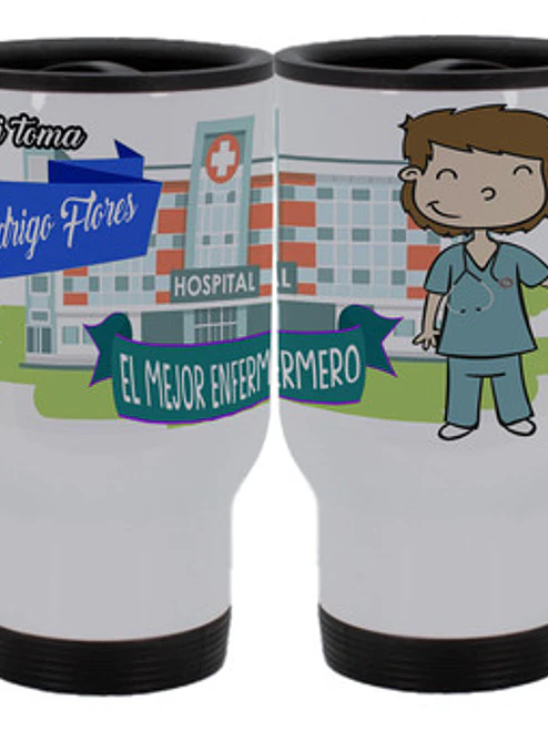 Mug TÃ©rmico Mejor Enfermero Personalizable Regalo Grafimax 1