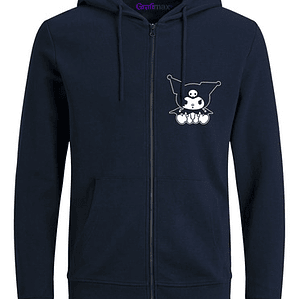 Polerón Escolar Kuromi Azul Marino Con Cierre Grafimax