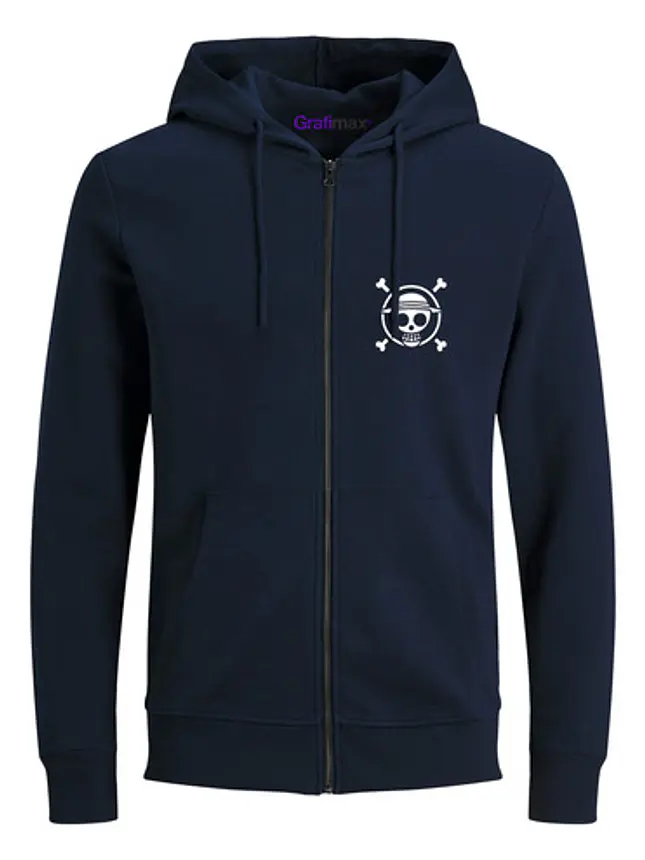 PolerÃ³n Escolar One Piece Azul Marino Con Cierre Anime Grafimax 1