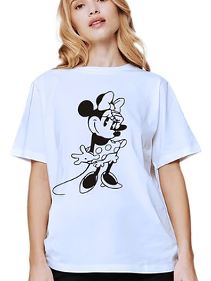 Polera Minnie Retro Mujer Retro Dibujos Animados Grafimax