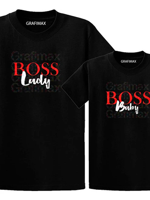 Poleras Mama E Hija Boss Lady Baby Familia Madre Grafimax 2