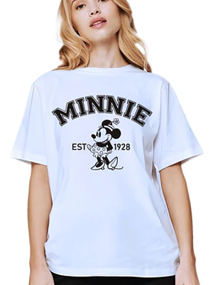 Polera Minnie 1928 Mujer Retro Dibujos Animados Grafimax