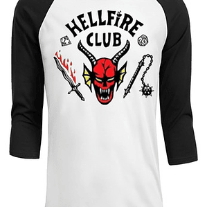 Polera Raglan Serie Hell Club 3/4 Grafimax