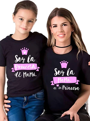 Pack Polera La Princesa De MamÃ¡ Madre Familia Grafimax