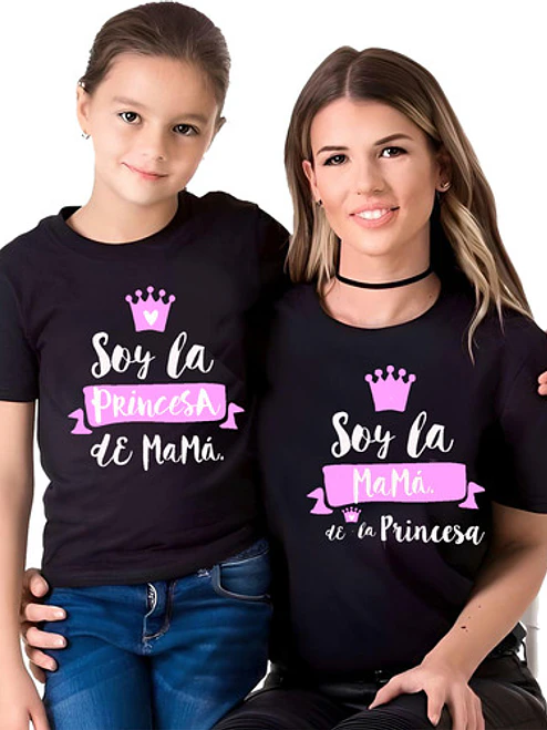 Pack Polera La Princesa De MamÃ¡ Madre Familia Grafimax 1