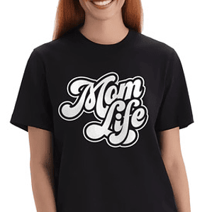 Polera AlgodÃ³n Negra Mujer Grafimax Oversize DiseÃ±os