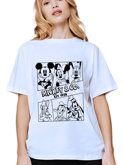 Polera Mickey And Co. 1928 Retro Dibujos Animados Grafimax 1