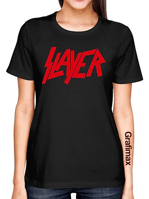 Polera Slayer Logo Mujer Rock Metal Grafimax