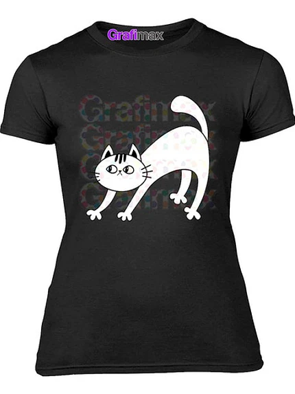 Polera Mujer Moda Gato Grafimax 1