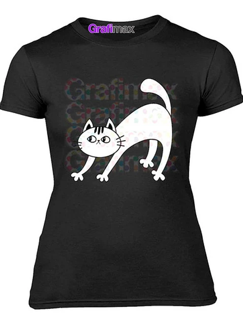 Polera Mujer Moda Gato Grafimax 1