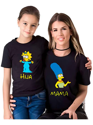 Polera Pack Mamá E Hija Diseños Maggie Simpsons Grafimax