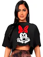 Polera Crop Top Mujer Ratona Minnie Oversize Grafimax - Miniatura 1