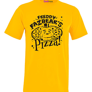 Polera Five Nights At Freddy'S Pizza Amarilla Niños Grafimax