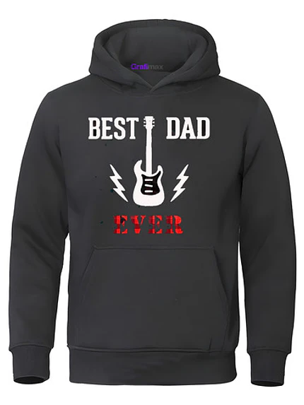 Polerón Best Dad Ever Rock Dí­A Padre Papá Hombre - Grafimax 1