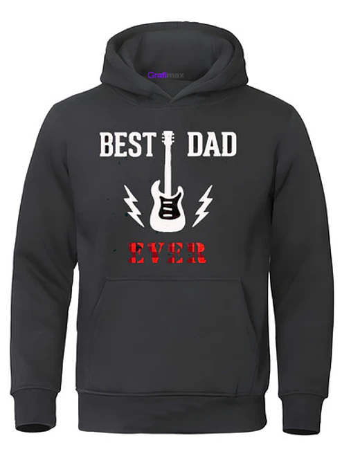 Polerón Best Dad Ever Rock Dí­A Padre Papá Hombre Grafimax 1
