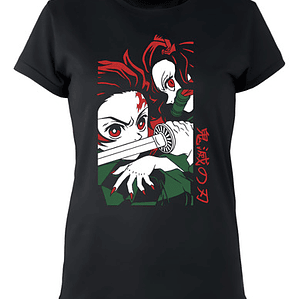 Polera Mujer Nezuko Y Tanjiro Demon Slayer Anime Grafimax