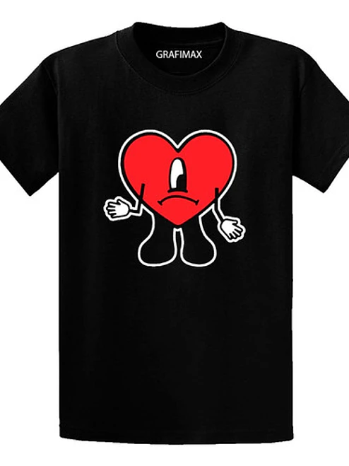 Polera Bad Bunny Corazón Verano Si Ti Míºsica Grafimax 1