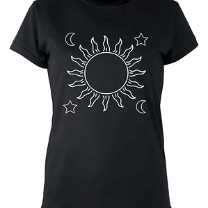 Polera Mujer Sol Luna Estrellas Grafimax