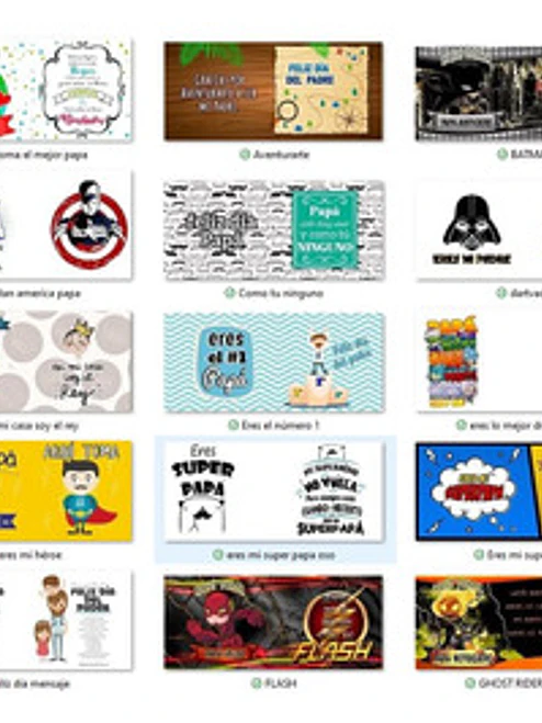 Pack 10 Tazones Día Del Padre Papá A Elección Grafimax 2