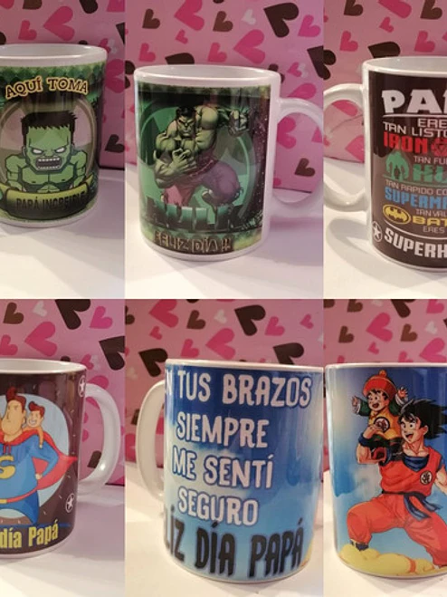 Pack 10 Tazones Día Del Padre Papá A Elección Grafimax 6