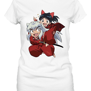 Polera Inuyasha And Kagome Chibi Anime Mujer Grafimax