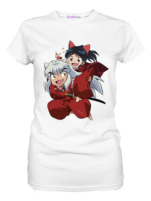 Polera Inuyasha And Kagome Chibi Anime Mujer Grafimax