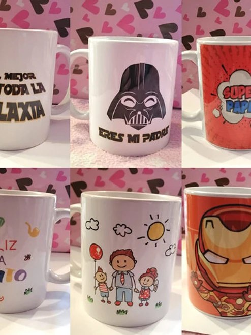 Pack 12 Tazones Día Del Padre Papá A Elección Grafimax 4