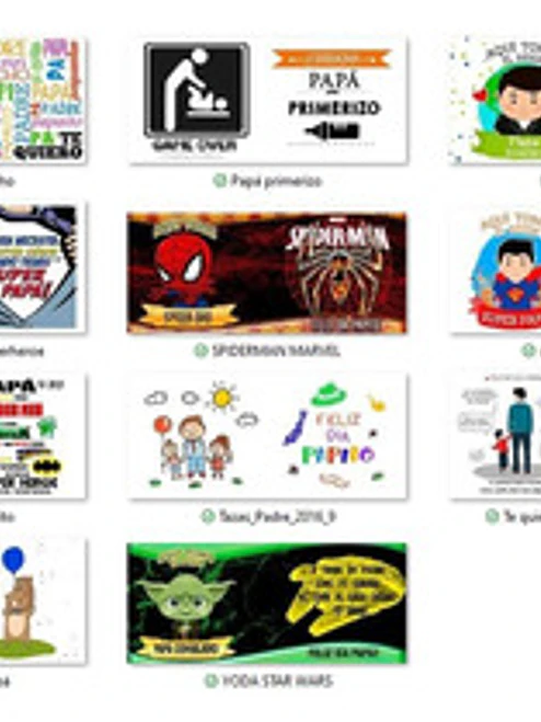 Pack 12 Tazones Día Del Padre Papá A Elección Grafimax 5