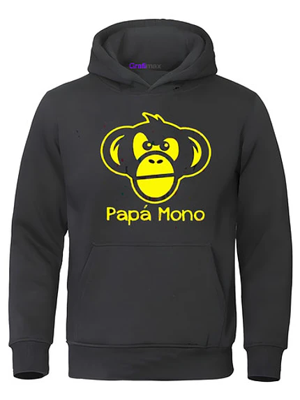 Polerón Papá Mono Dia Del Padre Papá -Grafimax 1