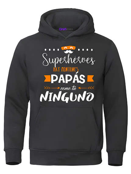 Polerón Papá Superhéroes Hay Por Montones Día Padre -Grafimax 1