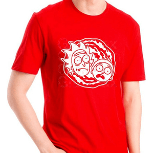 Polera Rick Y Morty Portal Faces Hombre Grafimax
