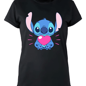 Polera Stitch Negra Mujer Grafimax