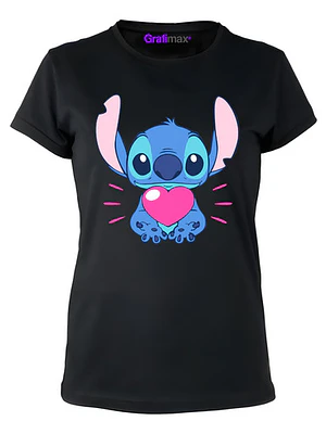 Polera Stitch Negra Mujer Grafimax