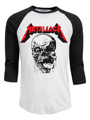 Polera Metallica Skull Raglan 3/4 Trash Metal Rock Grafimax