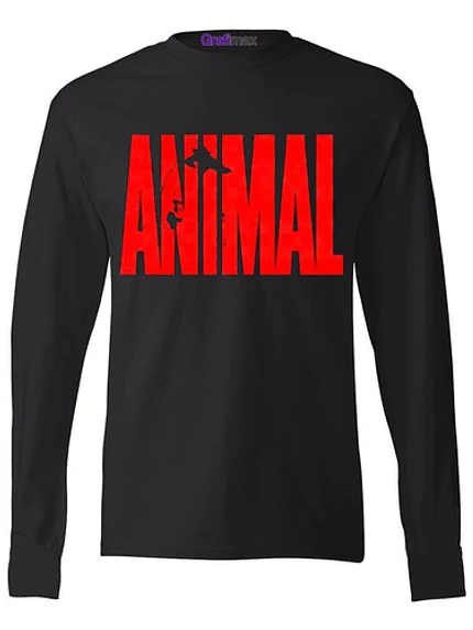 Polera Manga Larga Animal Hombre Gym Grafimax 1