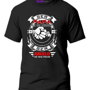 Polera Ser Padre Es Un Honor Abuelo 2 Regalo Papá Grafimax
