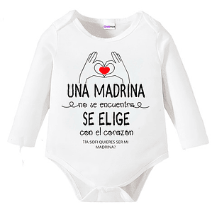 Body Bebé Elegir Madrina Con El Corazón Padrinos Grafimax