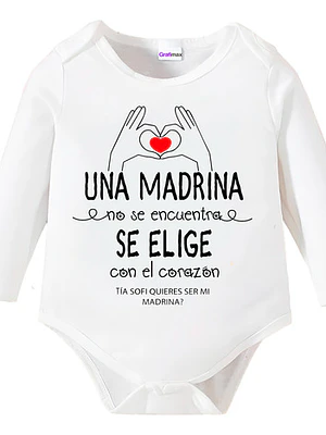 Body Bebé Elegir Madrina Con El Corazón Padrinos Grafimax