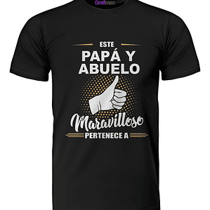 Polera Abuelo Y Padre Maravilloso Regalo Papá Grafimax