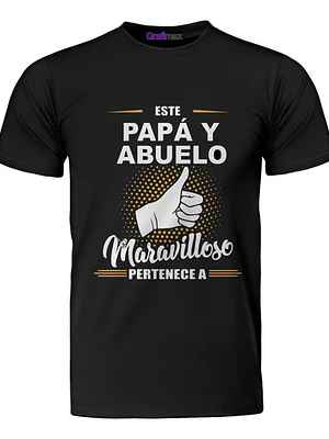 Polera Abuelo Y Padre Maravilloso Regalo Papá -Grafimax