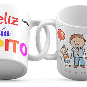 Tazón Día Del Padre Papá Papi Diseños Grafimax