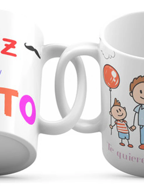 Tazón Día Del Padre Papá Papi Diseños Grafimax 1