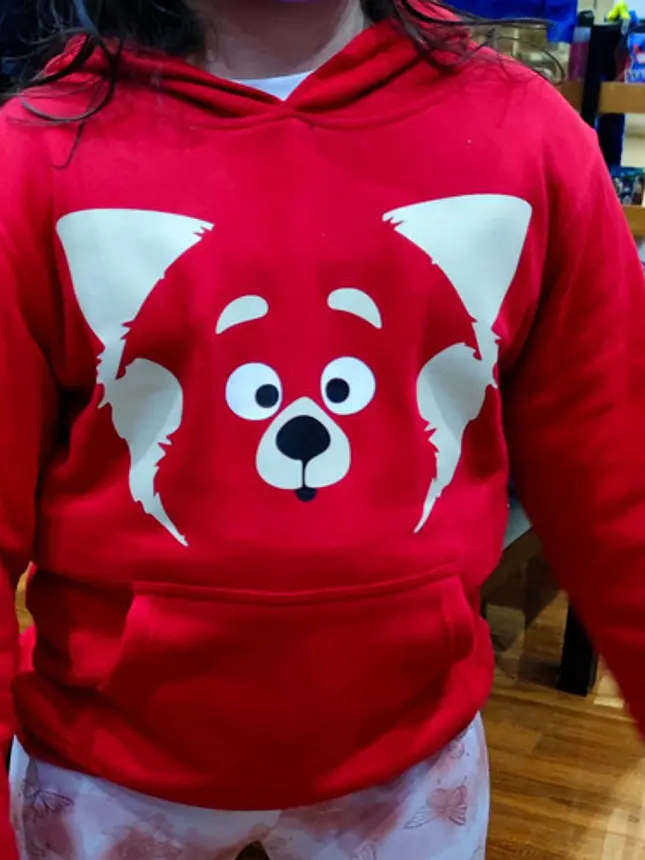 Polerón Turning Red Panda Rojo Face Grafimax 2