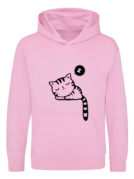Poleron Gato Durmiendo Cat Mujer Kawaii Grafimax 1